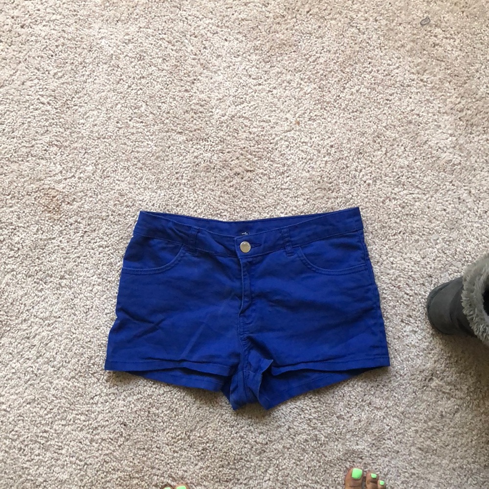 Baby blue booty shorts